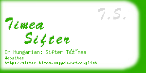 timea sifter business card